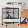 36-Inch 2-Tier Rolling Ferret Cage with Ramp, Tray & Wheels for Small Animals - Image 3