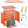 Enclosed Cat Litter Box Cabinet with Dual Doors, Ventilation & Storage - Image 3