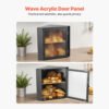 Corner Bamboo Bread Box with Double Layer Storage, Acrylic Door & Adjustable Shelf for Kitchen - Image 4