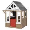 Cedar Wooden Outdoor Playhouse for Kids 2-8, Pretend Kitchen, Sink, Windows & Flower Racks - Image 3