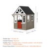 Cedar Wooden Outdoor Playhouse for Kids 2-8, Pretend Kitchen, Sink, Windows & Flower Racks - Image 5