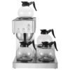 Commercial 12-Cup Drip Coffee Maker with 4 Glass Carafes & Warming Plates for Office Cafe