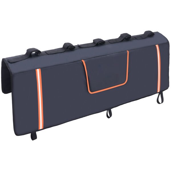 53" Truck Tailgate Bike Pad for 5 Bikes, Pickup Bed Protector with Camera Window & Storage Pockets