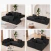 Modular L Shaped Sectional Sofa with Deep Seat, Corduroy Fabric & 1200lbs Support - Image 2
