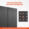 32" x 16" Metal Pegboard Wall Organizer, 2-Pack Heavy-Duty Steel Tool Storage Panels - Image 4