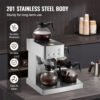 Commercial 12-Cup Drip Coffee Maker with 4 Glass Carafes & Warming Plates for Office Cafe - Image 4