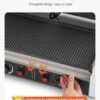 Commercial Panini Press Grill 19x9" Electric Sandwich Maker Flat Top Griddle for Restaurants - Image 4