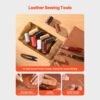 38-Piece Leather Working Tools Kit, Leather Crafting & Sewing Tool Set with Storage Bag - Image 3