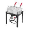 18 Qt Propane Fish & Wing Fryer, Double Basket, 58,000 BTU, Aluminum Pot - Image 2