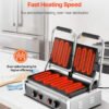 Commercial Panini Press Grill 19x9" Electric Sandwich Maker Flat Top Griddle for Restaurants - Image 5