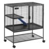 36-Inch 2-Tier Rolling Ferret Cage with Ramp, Tray & Wheels for Small Animals - Image 4