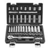 44-Piece 3/8-Inch Drive Socket Set, SAE & Metric Deep & Shallow Ratchet Tool Kit